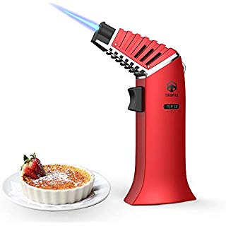TROPRO Blow Torch, Culinary Torch Refillable Kitchen cooking Butane Torch Lighter with Safety Lock and Adjustable Flame, Perfect for Creme, Brulee, Toasting, Barbeques [butane gas not included]