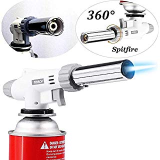 AOHEZI  Professional Butane Cooking Torch for Pastries Desserts Blazing Soldering Camping Jewelry（Butane not included）