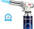 Butane Torch, Kollea Kitchen Culinary Torch - Professional Creme Brulee Cooking Torch, Blow Food Torch with Adjustable Flame for Sous Vide, Dessert, Camping, BBQ (Butane Gas Not Included)